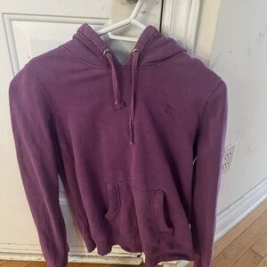Purple Drawstring Hoodie with Front Pocket